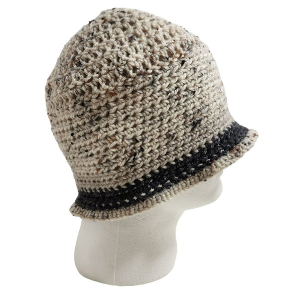 Bucket Hat aran grey handknit - Picture 3 of 4
